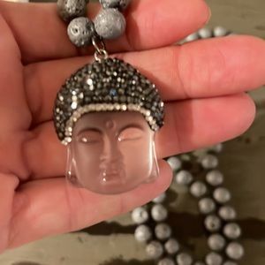 Knotted Buddha pendant necklace